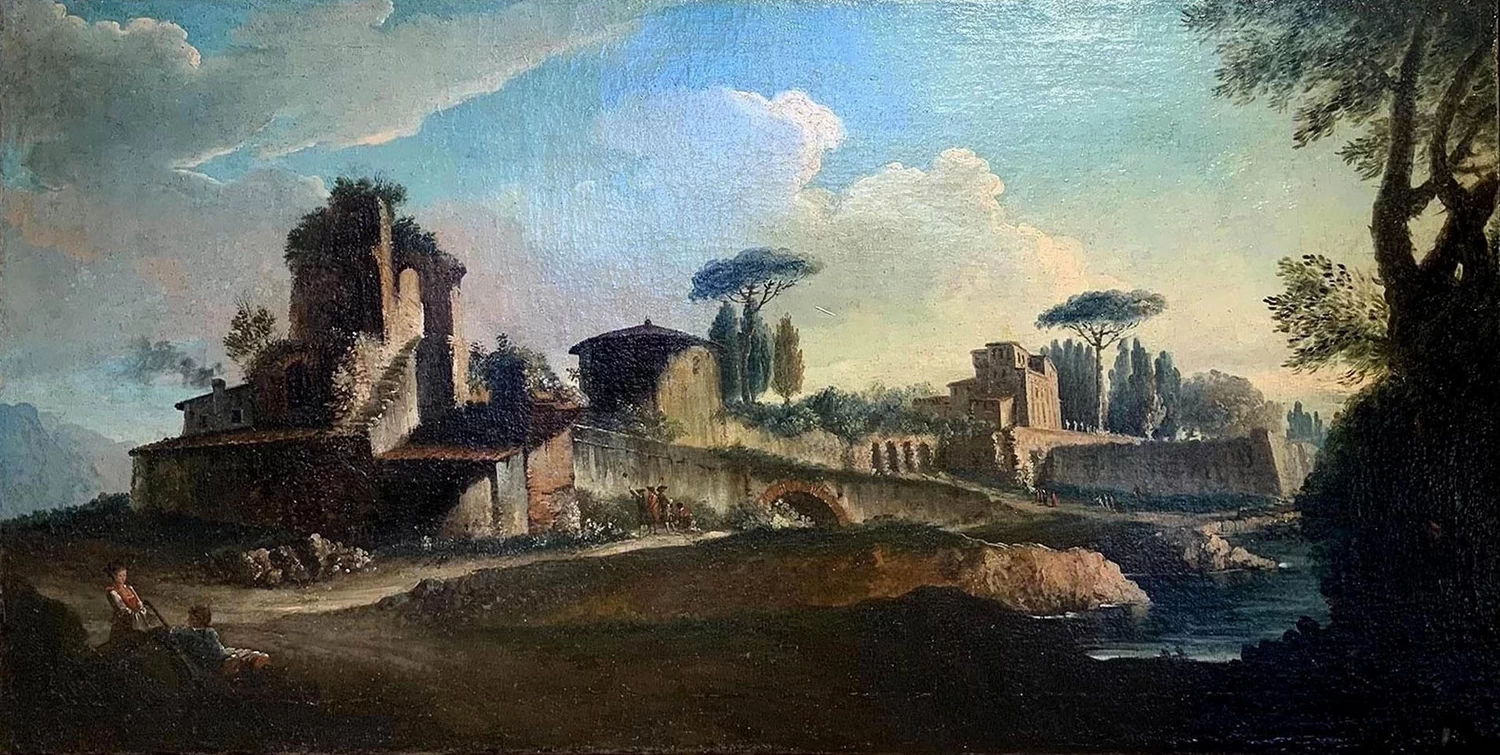 Veduta del Tevere - attribuito